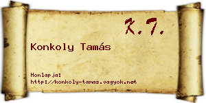 Konkoly Tamás névjegykártya